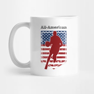 Patriotic All-American Basketball Vintage Distressed 3 Mug